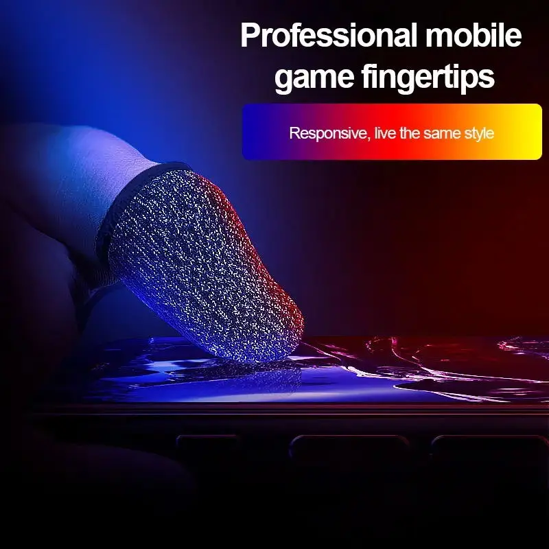 Mobile Game Fingertip Gloves For PUBG Gamer Sweatproof Anti-slip Touch Screen Finger Sleeve Breathable Gaming Finger Cover