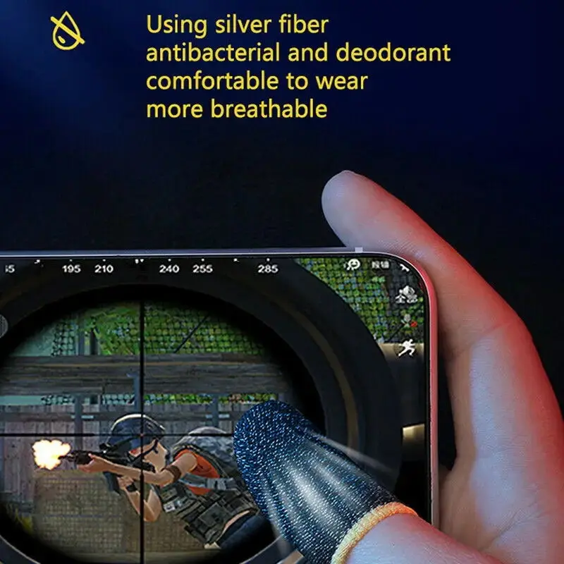 Mobile Game Fingertip Gloves For PUBG Gamer Sweatproof Anti-slip Touch Screen Finger Sleeve Breathable Gaming Finger Cover