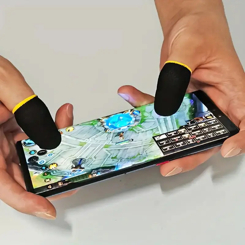 Mobile Game Fingertip Gloves For PUBG Gamer Sweatproof Anti-slip Touch Screen Finger Sleeve Breathable Gaming Finger Cover