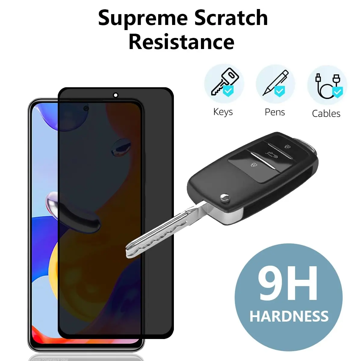 Anti Spy Screen Protector For Redmi Note 11 Pro 4G 5G Tempered Glass 9H Privacy Peep High AluminumCase Friendly