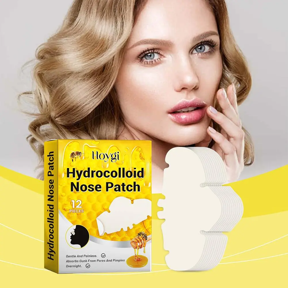 12Pcs/24Pcs Hydrocolloid Nose Patches Absorbing Cover Hydrocolloid Patches For Nose Blackheads Pimples Removal Pores