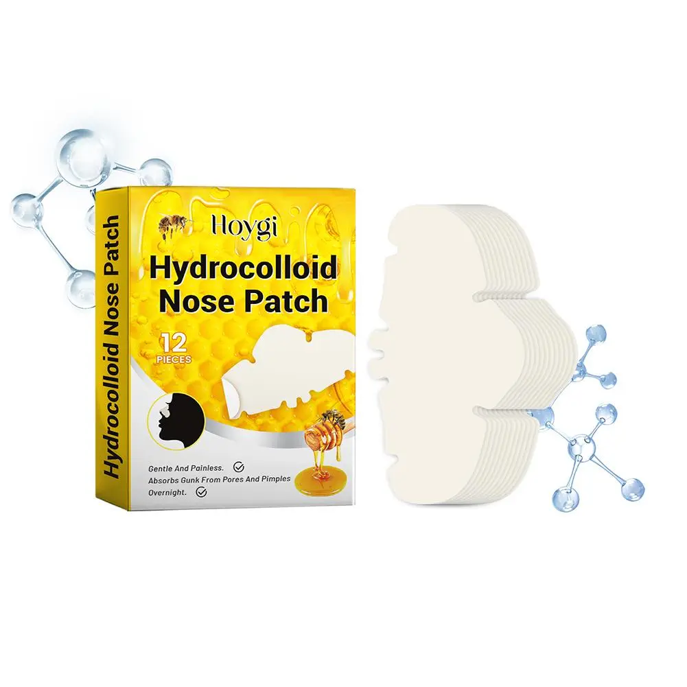 12Pcs/24Pcs Hydrocolloid Nose Patches Absorbing Cover Hydrocolloid Patches For Nose Blackheads Pimples Removal Pores