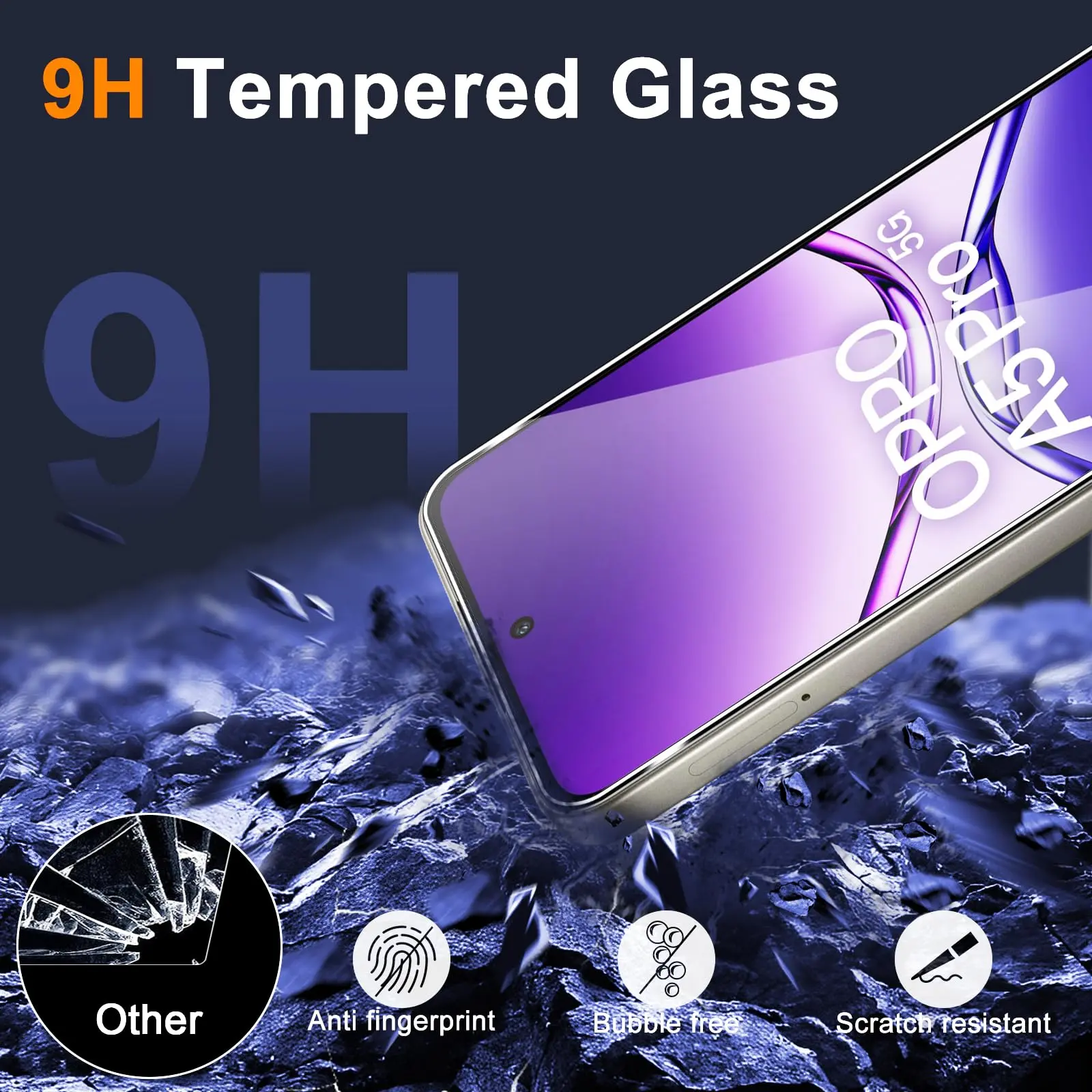 Screen Protector For OPPO A5 Pro 4G 5G 6.67 inch Tempered Glass HD Crystal High Aluminum 9H Anti Scratch Case Friendly