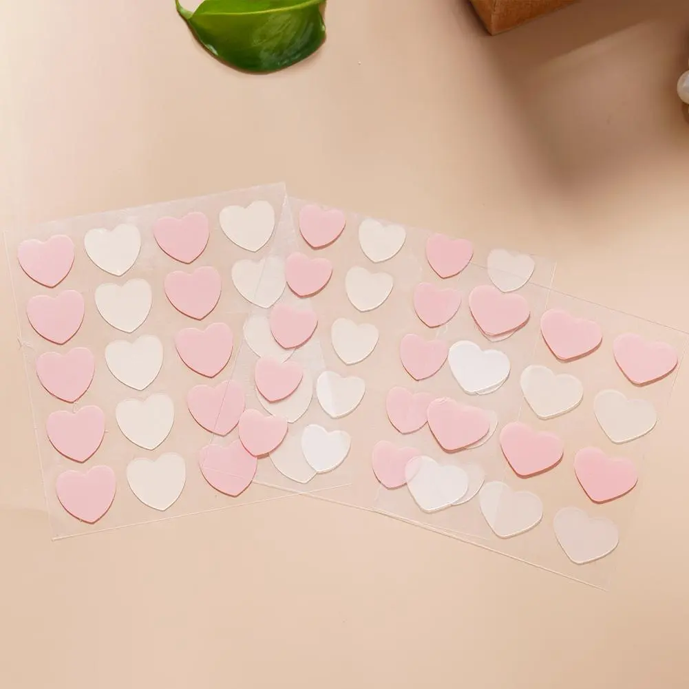 12/20 Counts Acne Care Patches Cute Pink Heart Shaped Acne Pimple Patches Invisible Acne Cover Treatment Stickers Skin Care