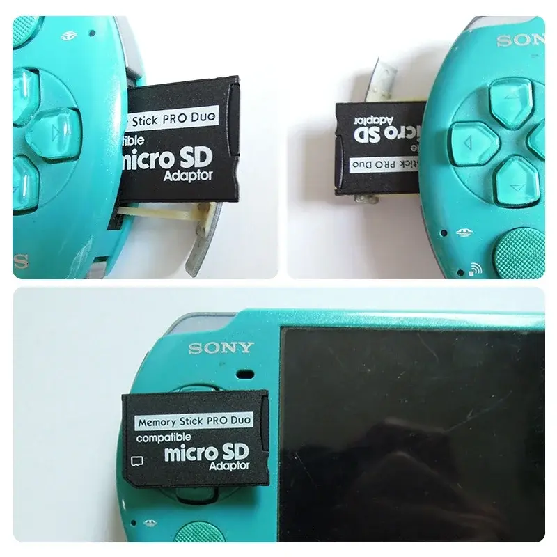 Memory Stick Pro Duo Adapter For PSP 1000/ 2000/ 3000 Micro SD TF to MS Card Adapter Converter Plug and Play