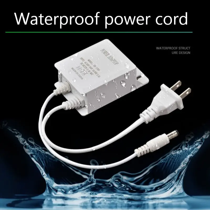 Waterproof Outdoor Power Adapter 100V 240V AC to 12V DC US EU Plug for Europe Charger Supply Converter