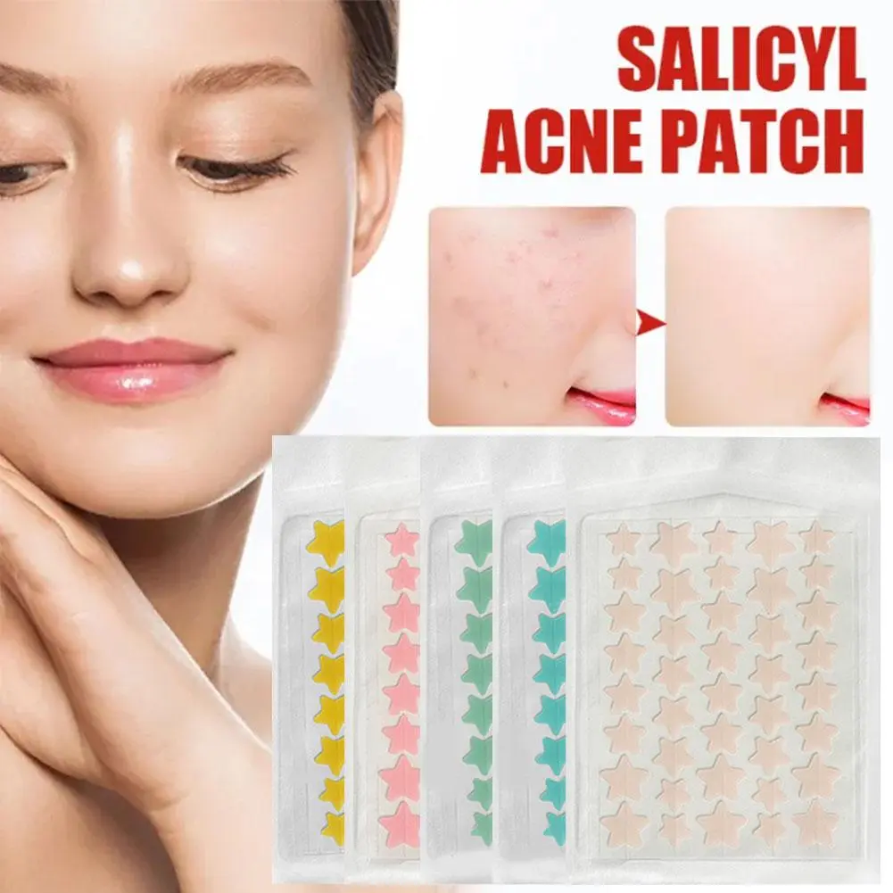 35/40Pcs Colorful Cute Star Heart Shaped Acne Treatment Sticker Invisible Acne Cover Pimple Patch Skin Care