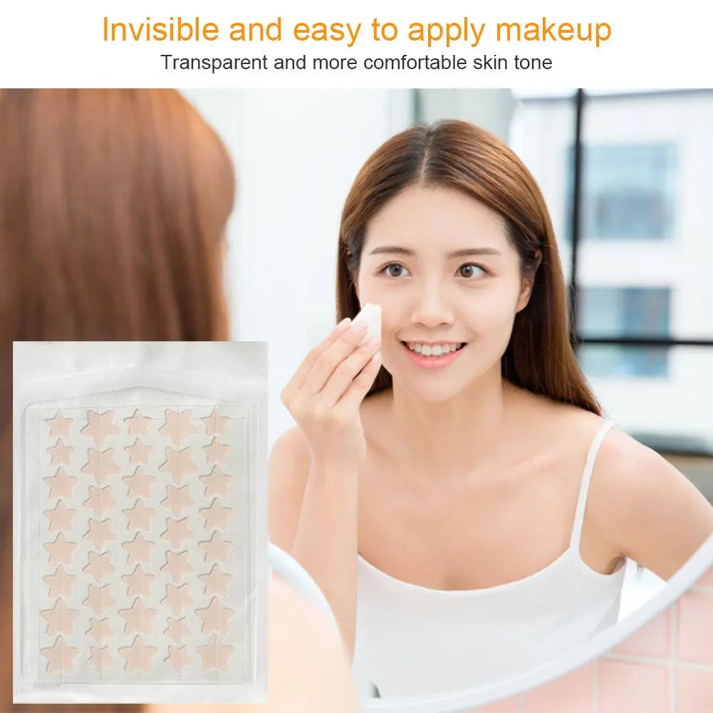 35/40Pcs Colorful Cute Star Heart Shaped Acne Treatment Sticker Invisible Acne Cover Pimple Patch Skin Care