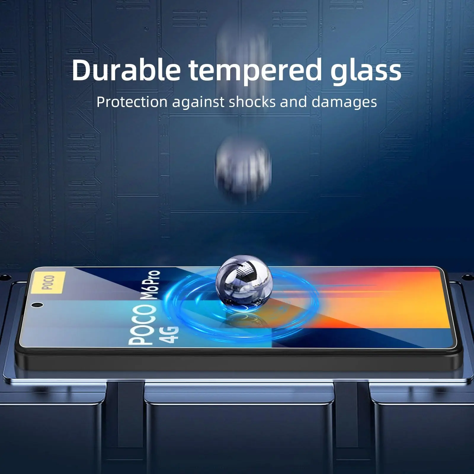 Screen Protector For POCO M6 Pro 4G Xiaomi Tempered Glass High Aluminum 9H Transparent Clear Case Friendly
