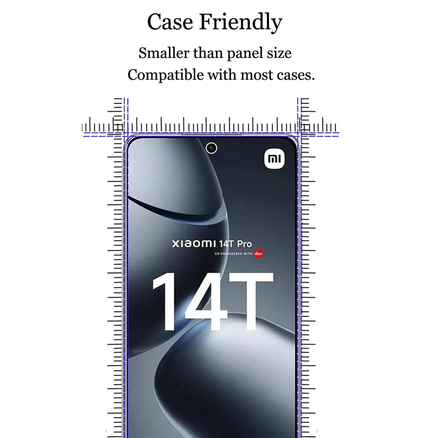 Screen Protector For Xiaomi 14T Pro, Tempered Glass HD Crystal  mica 9H Anti Scratch Case Friendly High Aluminum