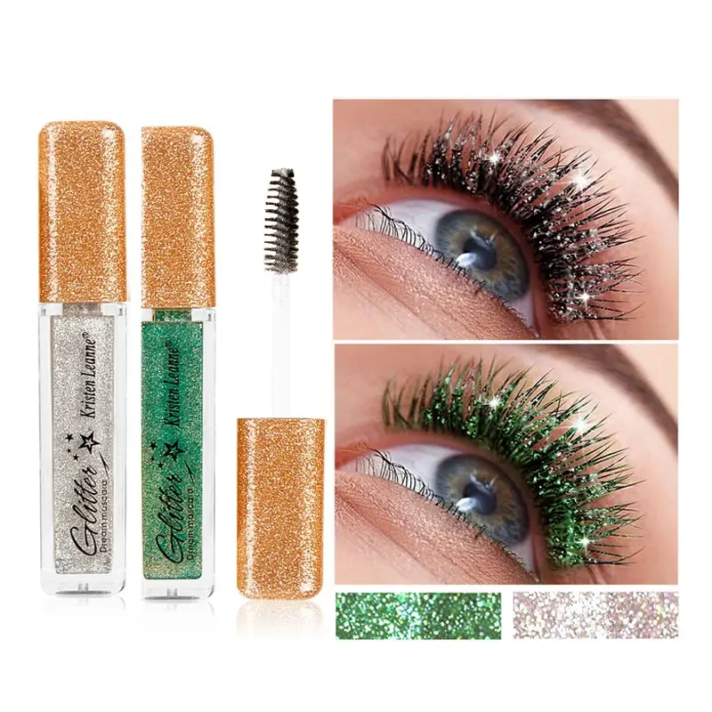 7 Colors Glitter Mascara Quick Dry Long Lasting Waterproof Curling Thick Shiny Eyelash Fashional Sexy Diamond Mascara for Makeup