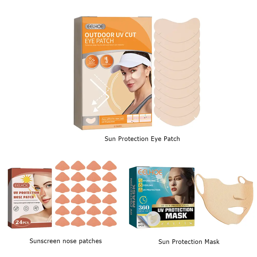 Outdoor UV Cut Eye Patch Nose Sunscreen Nose Patch Sunscreen Mask Soothing Sunscreen Face Protector Anti Sun For Skin Care