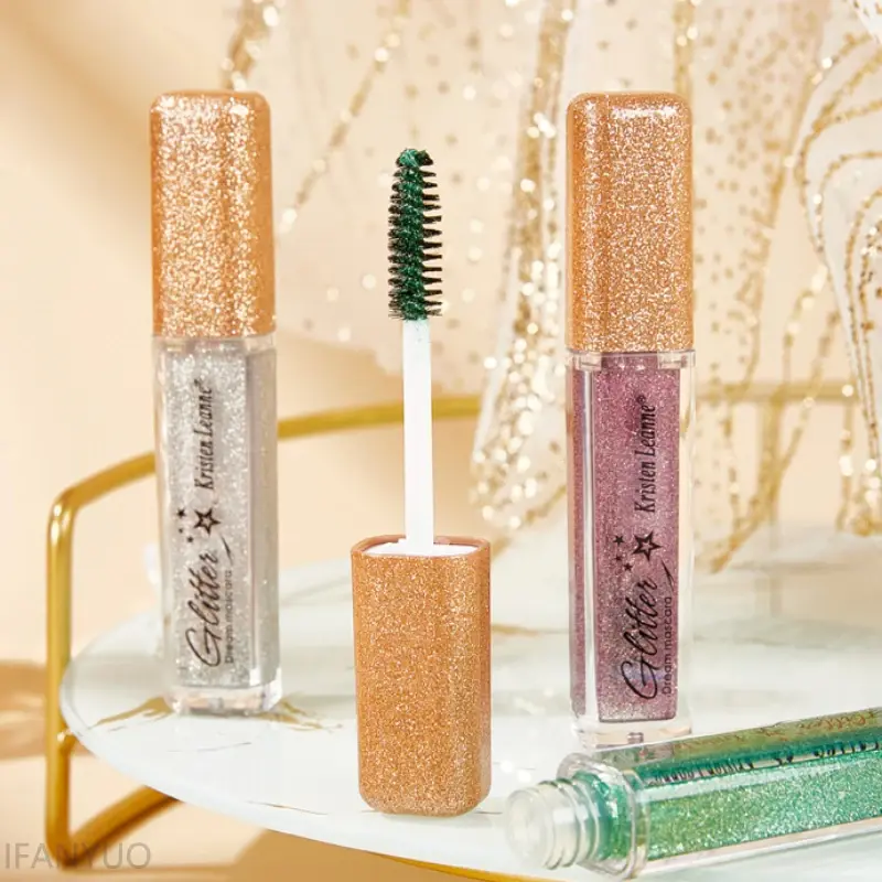 1pcs Diamond Glitter Mascara Fast Dry Eyelashes Curling Thick Shiny Eyelashes Waterproof Lengthens Eye Lash Mascara Girls Makeup