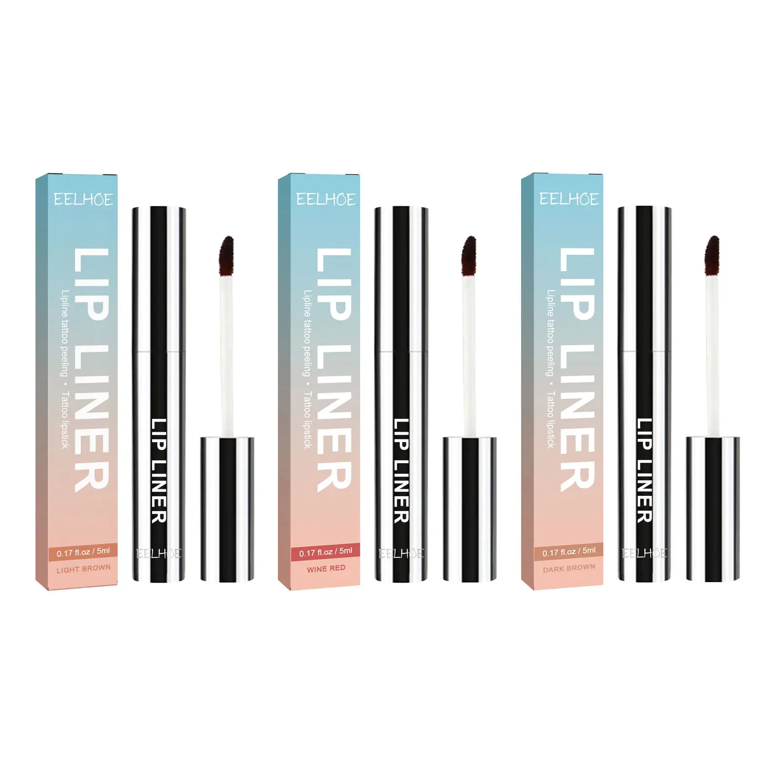 EELHOE Lip Tint Peel off Lip Liner Stain Waterproof Long Lasting Matte Pencil Lip Liner Tattoo Lipgloss Set Makeup Cosmetics 5ml