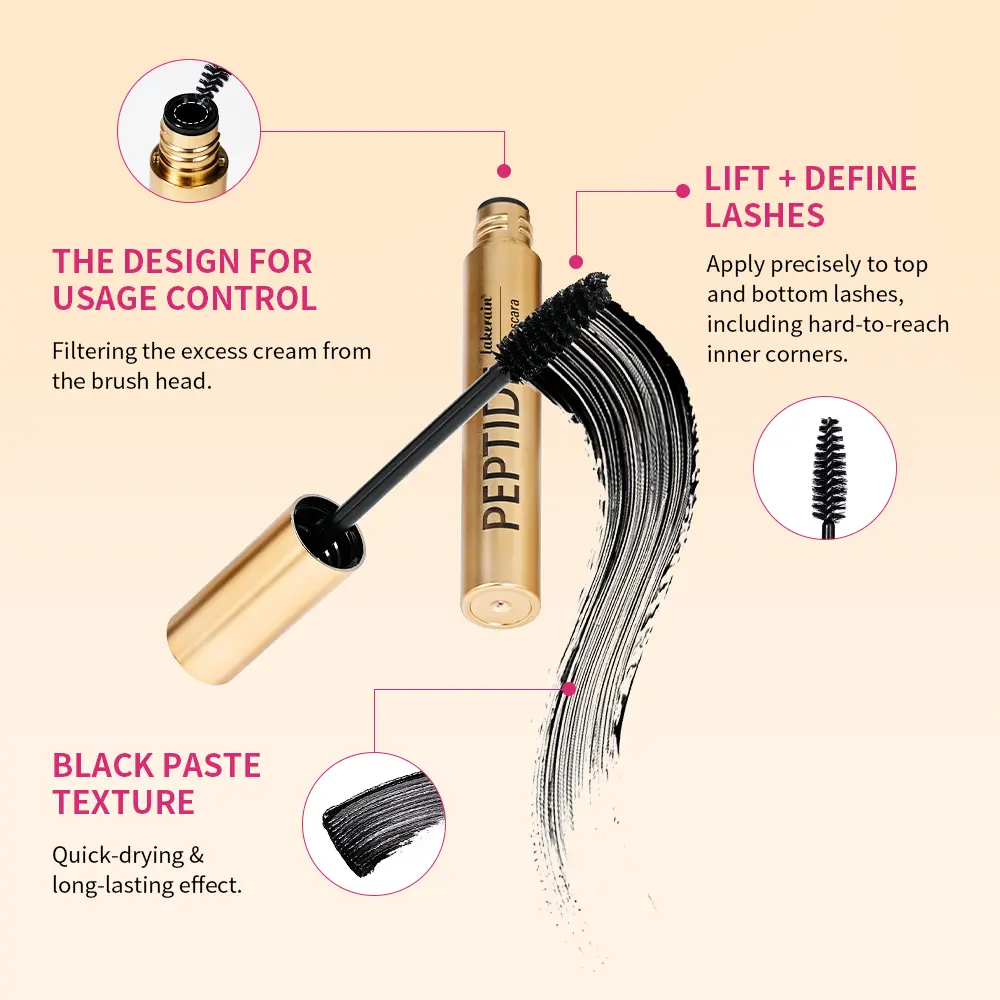 Waterproof Mascara Lengthens Eyelashes Black Thick Long Smudge-proof Plump Encrypted Long-lasting Curling Large Eye Makeup Women