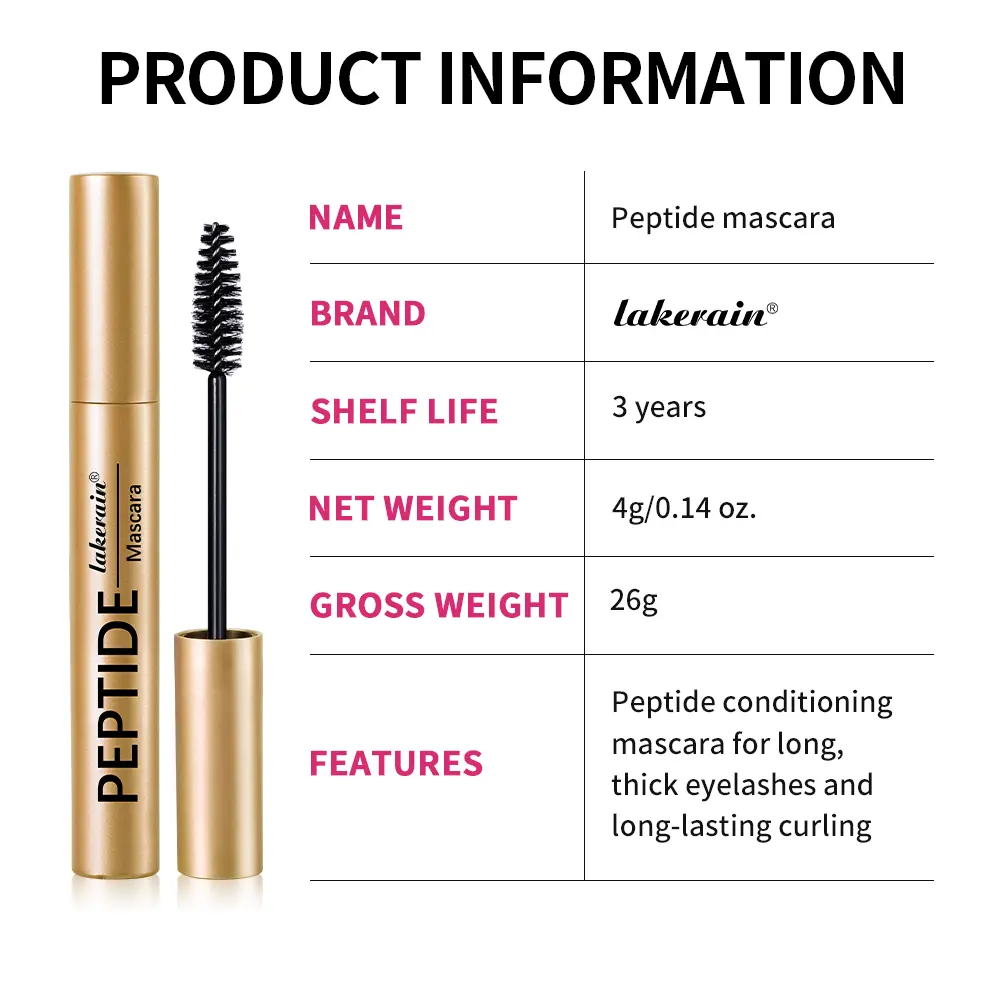 Waterproof Mascara Lengthens Eyelashes Black Thick Long Smudge-proof Plump Encrypted Long-lasting Curling Large Eye Makeup Women