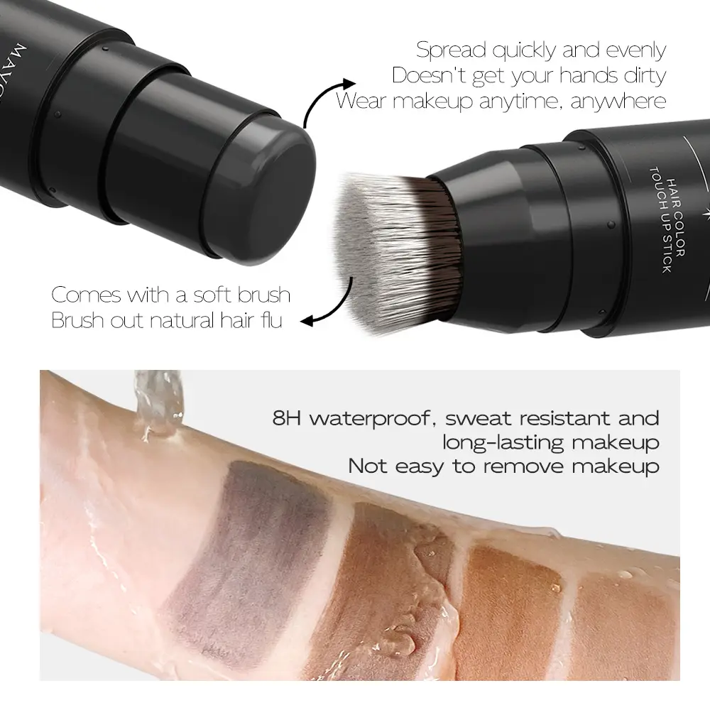 7.5g Double-Head Hairline Concealer Pen Eyebrow Pen Hair Line Cover Waterproof Hair Dye Pencil Dye Pen for Beard Eyebrow Hair