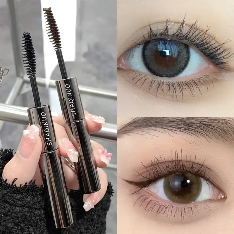 Ultra-Fine Black Brown Mascara Lengthens Eyelashes Extra Volume Waterproof Curling Natural Lashes Mascara Female Cosmetic Makeup