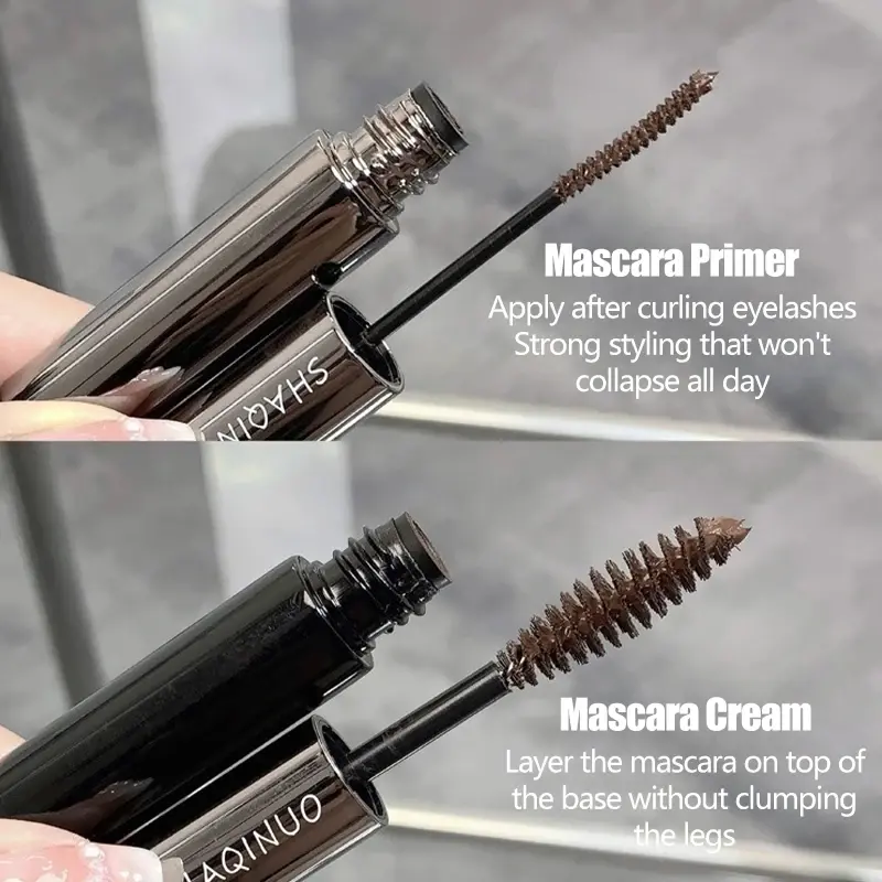 Ultra-Fine Black Brown Mascara Lengthens Eyelashes Extra Volume Waterproof Curling Natural Lashes Mascara Female Cosmetic Makeup