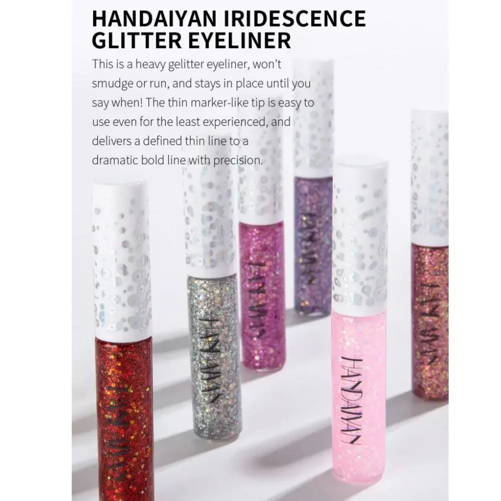 12pcs Glitter Eyeliner Set Long Lasting Waterproof Shimmer Eye Makeup Crystal Diamond Cosplay Stage Festival Eyeshadow