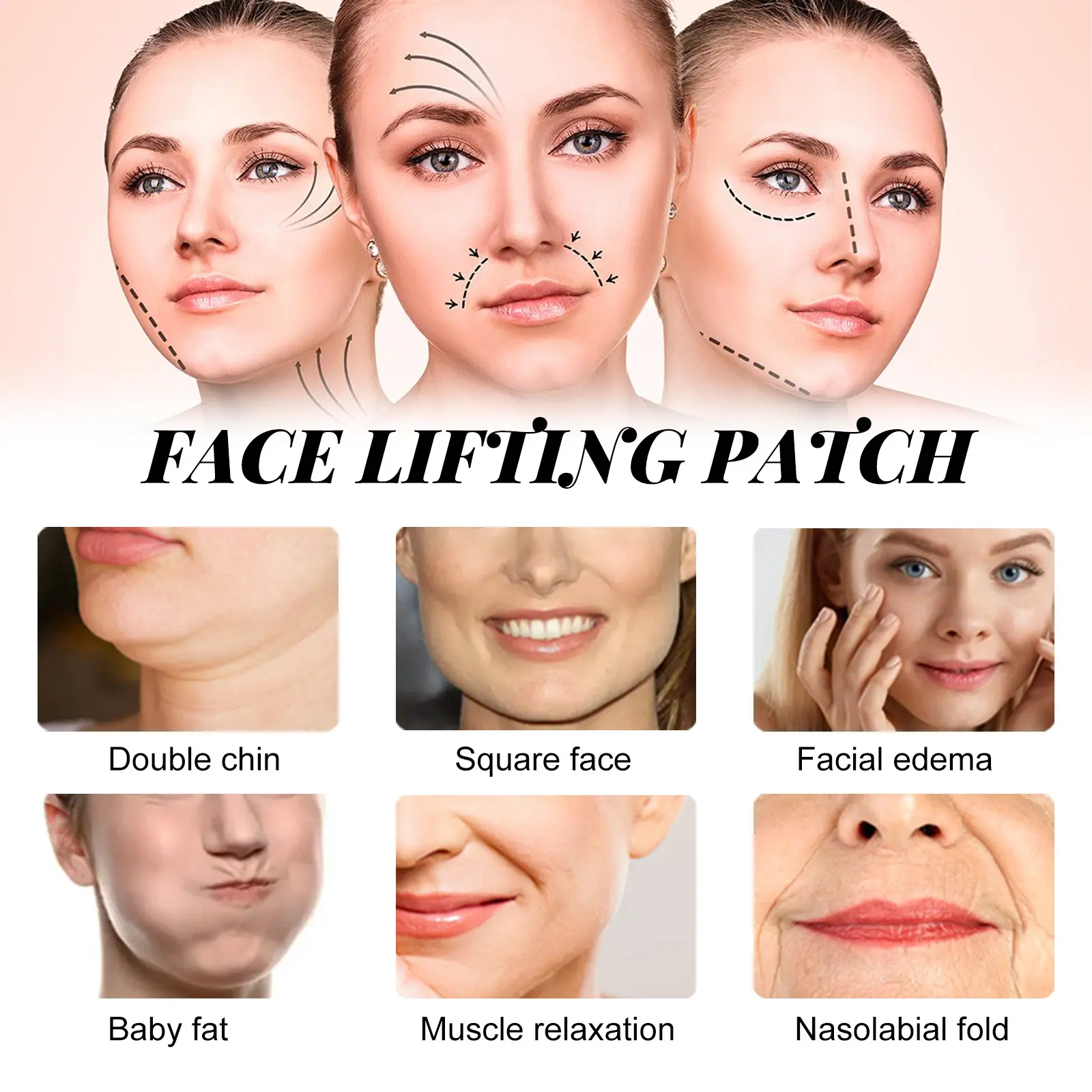 Lifting Face Patches Waterproof Double Chin Remove Sagging Face Slimming Nasolabial Folds Tightening Skin V Face Invisible Patch