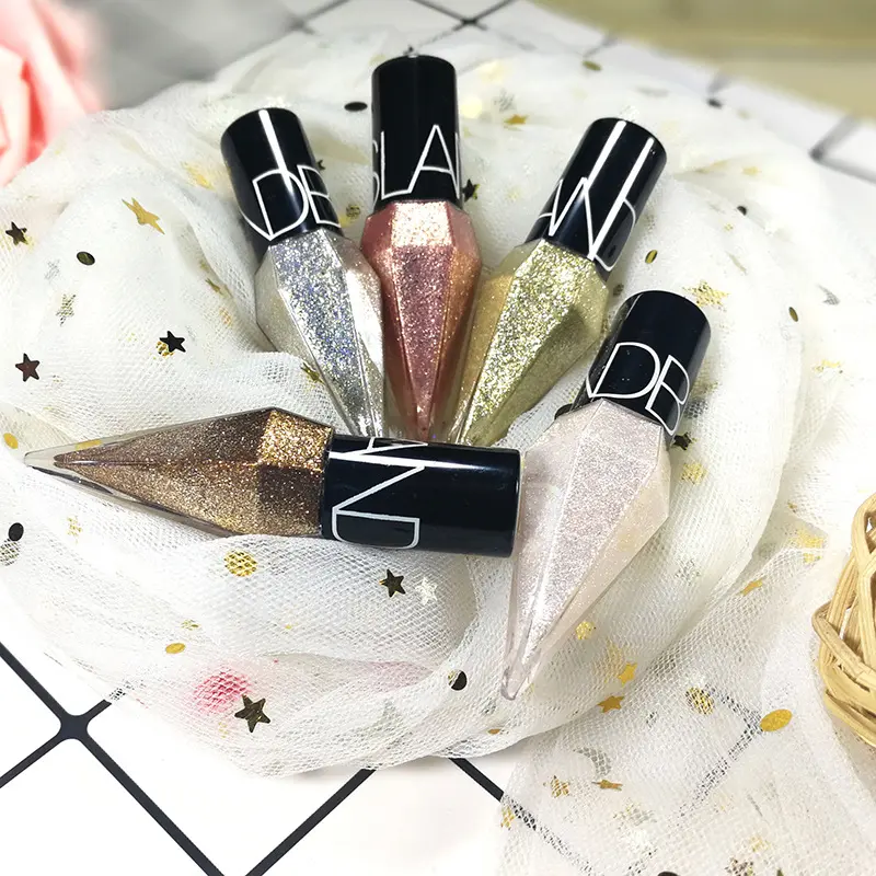 Diamond Shiny Eyeliner Eyeshadow Stick Waterproof Glitter Sequins Pink Liquid Eye Liners Eye Shadow Pen Korean Makeup Cosmetics