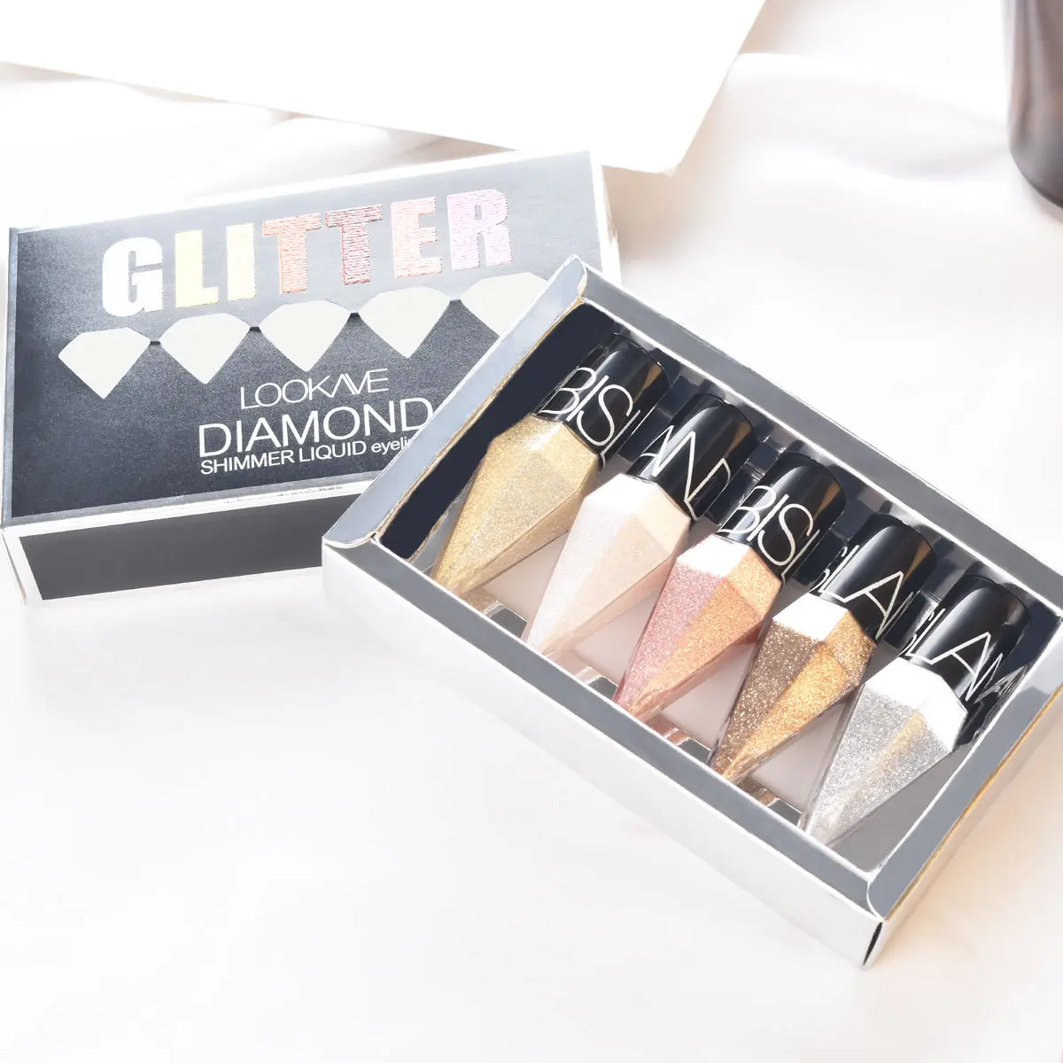 Diamond Shiny Eyeliner Eyeshadow Stick Waterproof Glitter Sequins Pink Liquid Eye Liners Eye Shadow Pen Korean Makeup Cosmetics