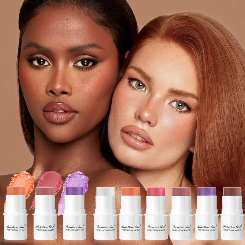 Cheek Blusher Cream 6 color blush makeup Lasting smooth Rouge Blush Stick Waterproof blush Stick Matte Contour Makeup