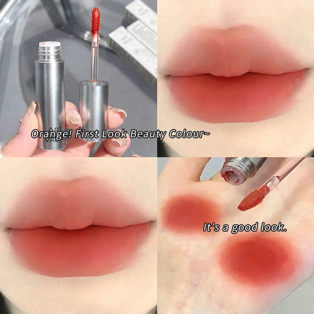 Nude Matte Liquid Lipstick Non Fading Waterproof Lasting Sexy Red Lip Gloss Non Stick Cup Moisturzing Lip Glaze Makeup Lip Tint