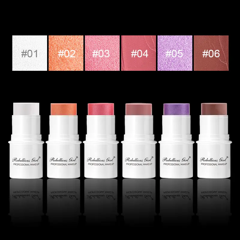 Cheek Blusher Cream 6 color blush makeup Lasting smooth Rouge Blush Stick Waterproof blush Stick Matte Contour Makeup