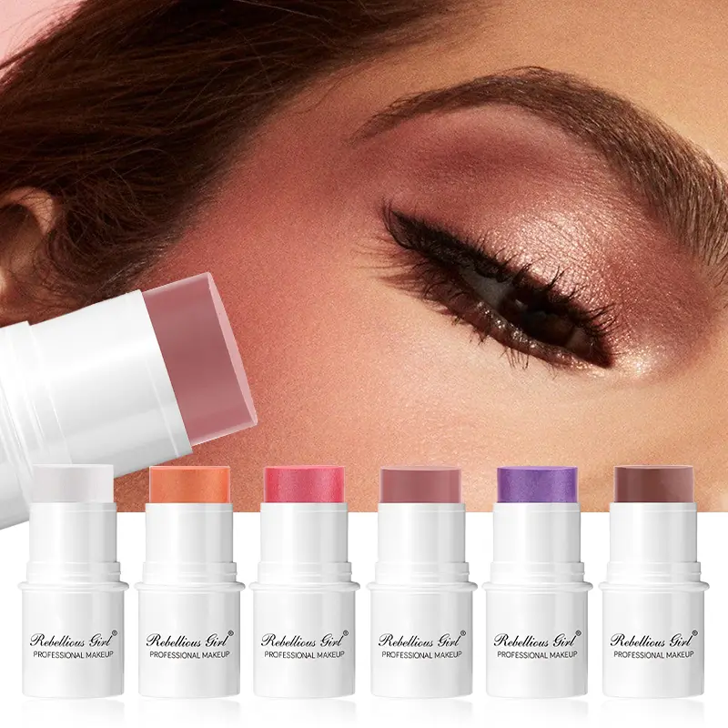 Cheek Blusher Cream 6 color blush makeup Lasting smooth Rouge Blush Stick Waterproof blush Stick Matte Contour Makeup