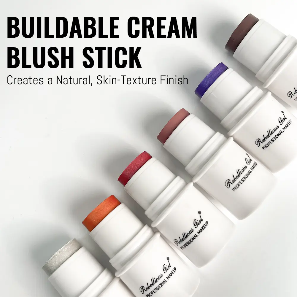 Cheek Blusher Cream 6 color blush makeup Lasting smooth Rouge Blush Stick Waterproof blush Stick Matte Contour Makeup