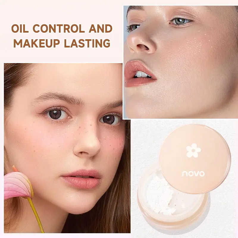 Long-Lasting Oil-Control Matte Loose Powder, Waterproof And Sweat-Proof, Non-Smudge, Covers Fine Lines And Blemishes