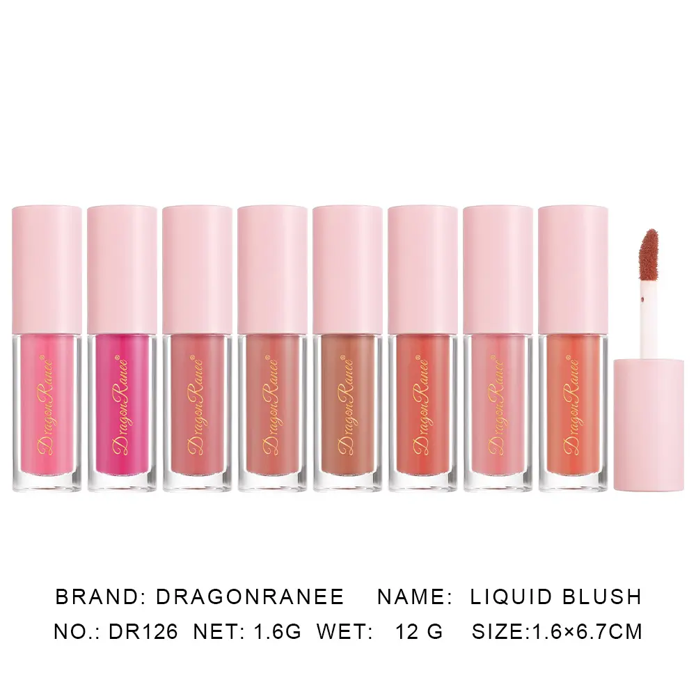 8 Colors Liquid Blush Waterproof Sweatproof Brighten Cheeks Rouge Nude Color Matte Contouring Powder Blusher Liquid Face Makeup