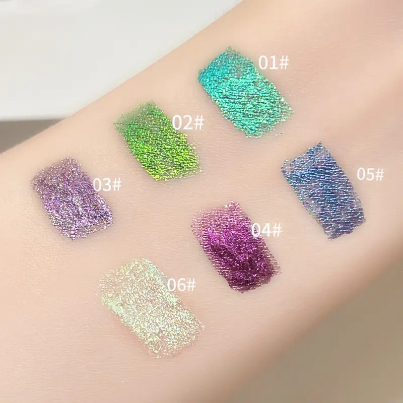 Shiny Chameleon Liquid Eyeliner Waterproof Glitter Pigment Pearl Gloss Eyeliner Makeup Smudge-proof Green Purple Eyeliner Makeup