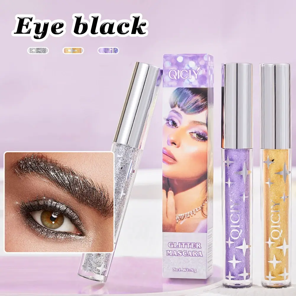 Magic Color Mascara Shining Eye Black Long Curly Waterproof Colorful Eye Black Curling Mascara Makeup Cosmetic
