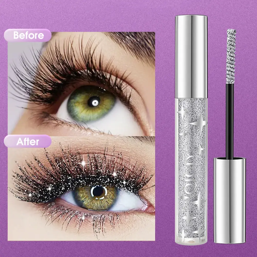 Magic Color Mascara Shining Eye Black Long Curly Waterproof Colorful Eye Black Curling Mascara Makeup Cosmetic