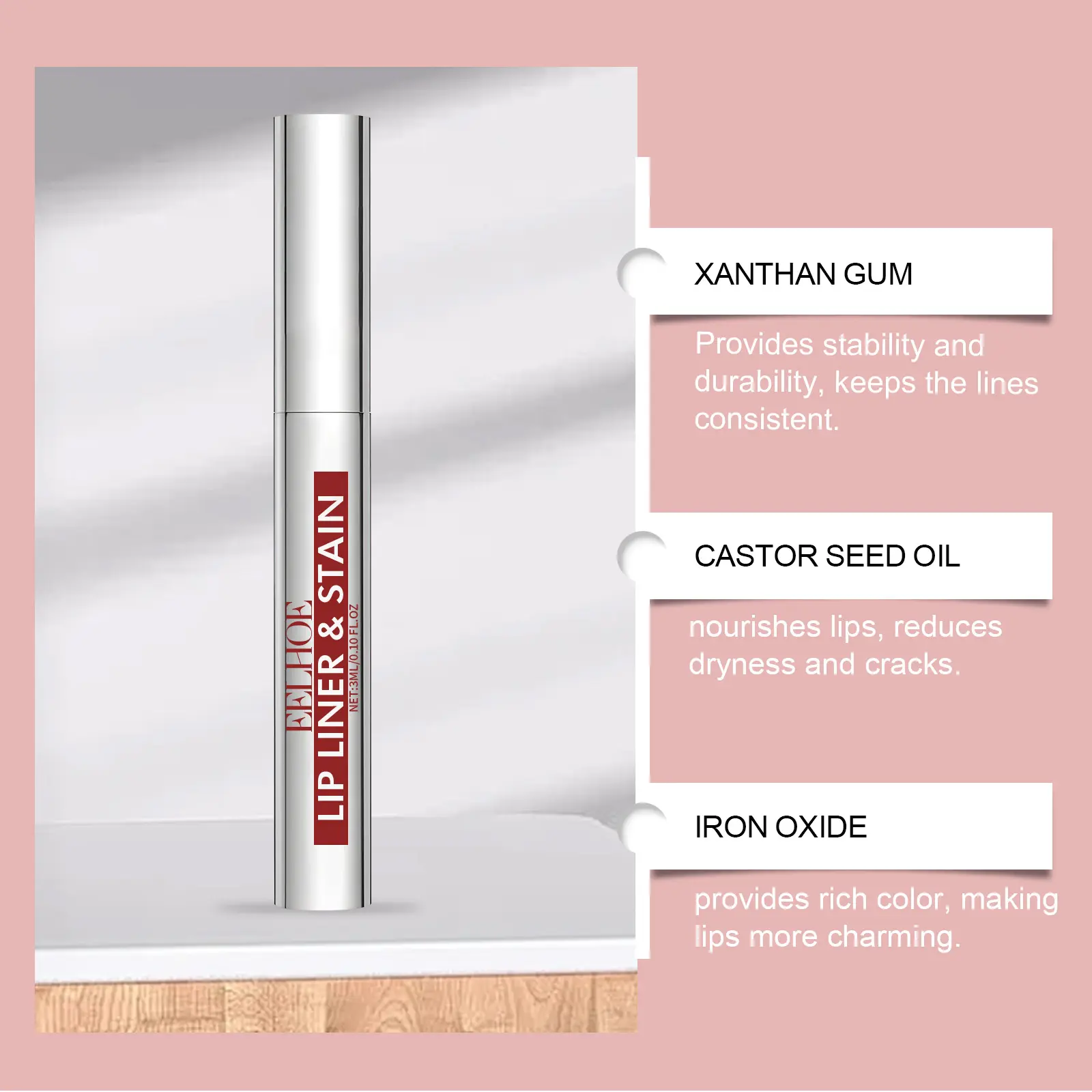 EELHOE Peel off Lip Liner Tattoo 3 Colors Matte Waterproof Non-stick Tear-Off Lip Stain Long Lasting Lip Liner Make up Cosmetics