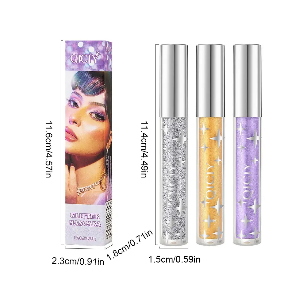 Magic Color Mascara Shining Eye Black Long Curly Waterproof Colorful Eye Black Curling Mascara Makeup Cosmetic