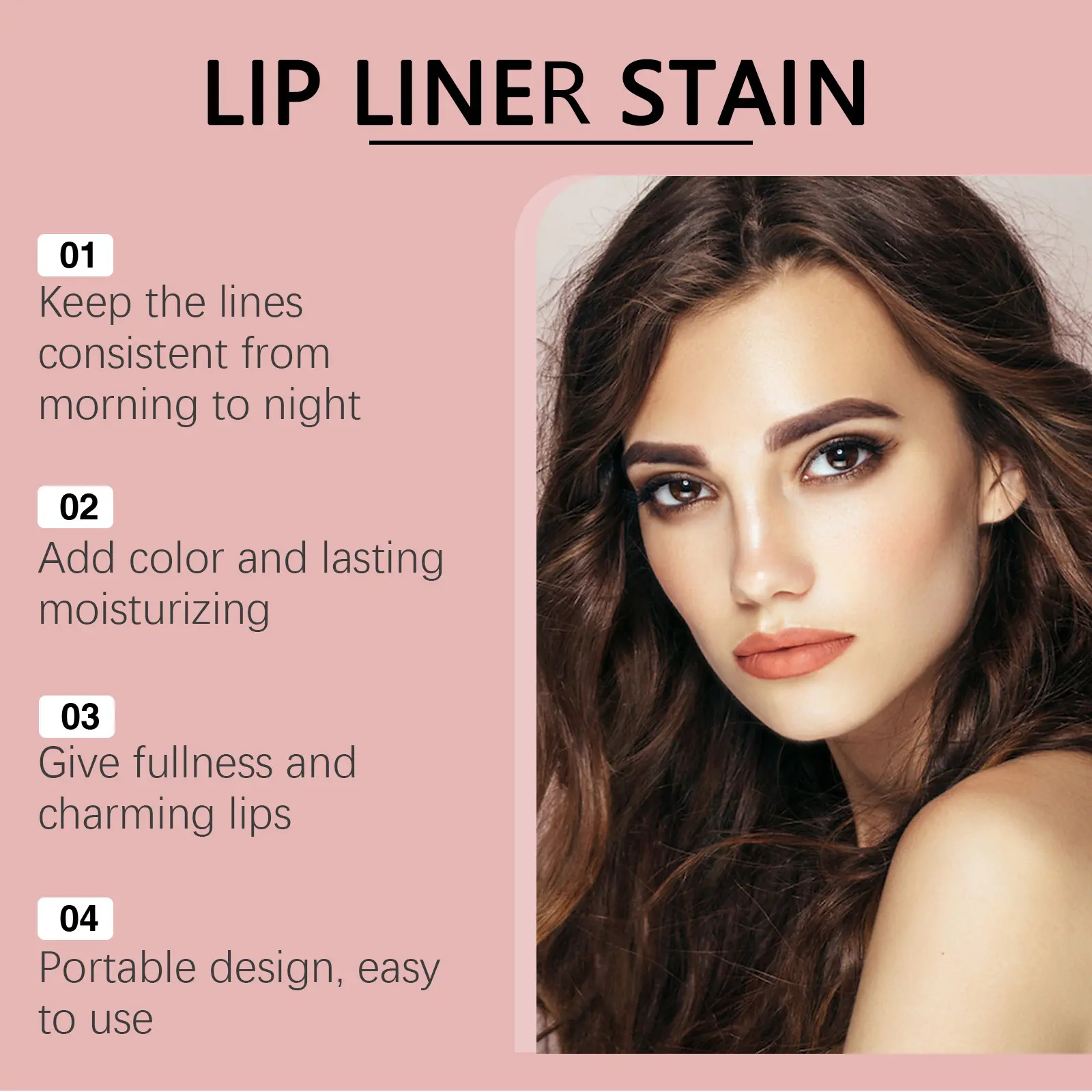 EELHOE Peel off Lip Liner Tattoo 3 Colors Matte Waterproof Non-stick Tear-Off Lip Stain Long Lasting Lip Liner Make up Cosmetics