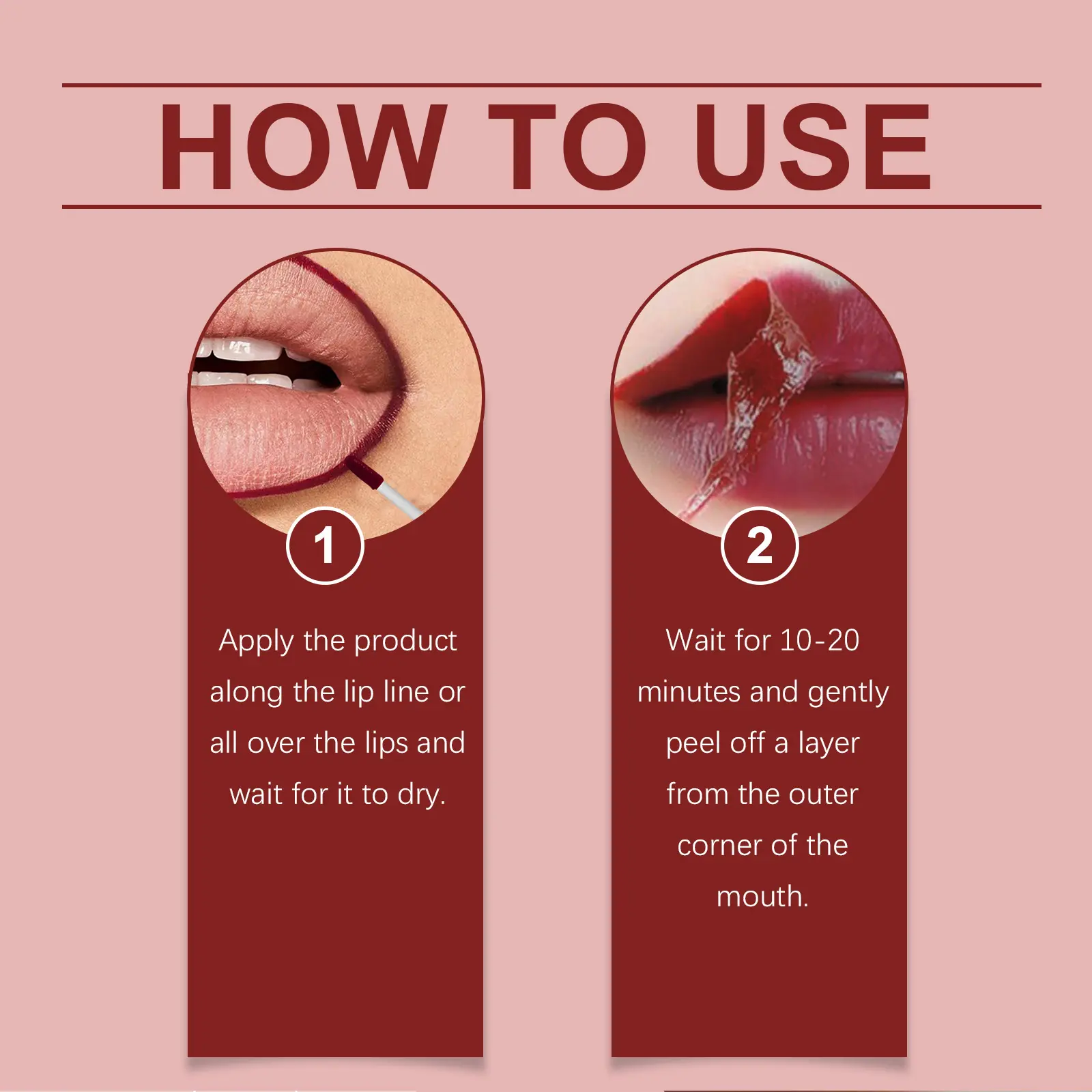EELHOE Peel off Lip Liner Tattoo 3 Colors Matte Waterproof Non-stick Tear-Off Lip Stain Long Lasting Lip Liner Make up Cosmetics