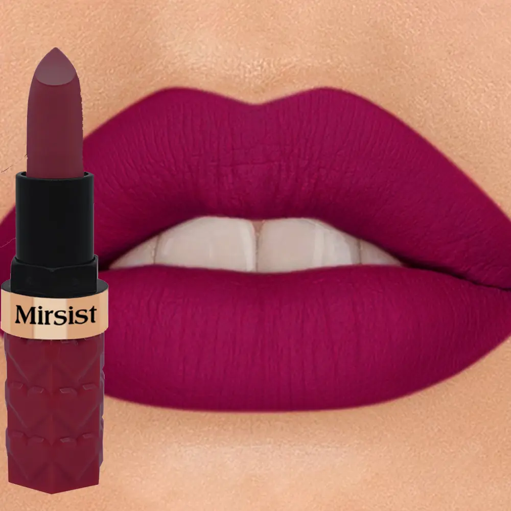 Waterproof Dark Matte Chestnut Lipstick Velvety Smooth Lasting Rich Pigment Everyday Makeup Moisturizing Non Stick Cup Lip Stick