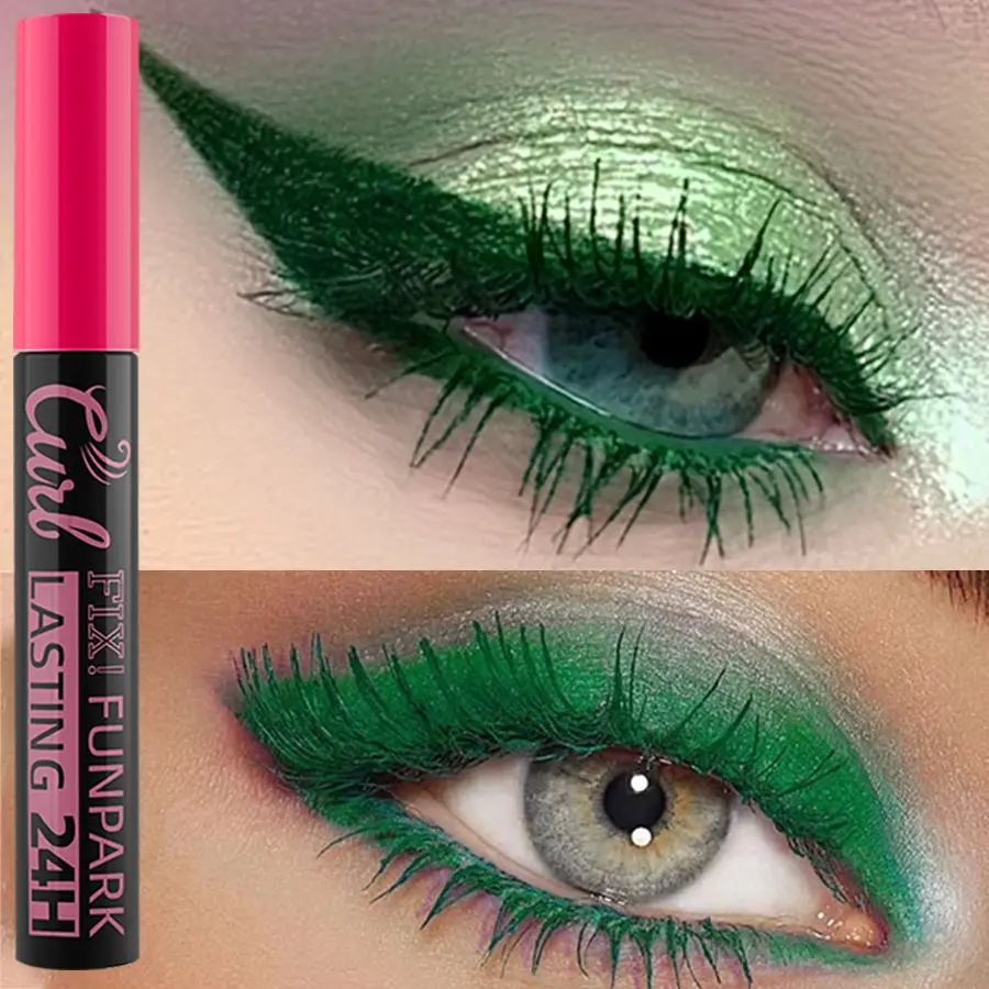 9 Color Mascara Thick Curl Waterproof  Natural Eyelash  Long Lasting Blue White Green Pink Black Eye Makeup Korean cosmetics