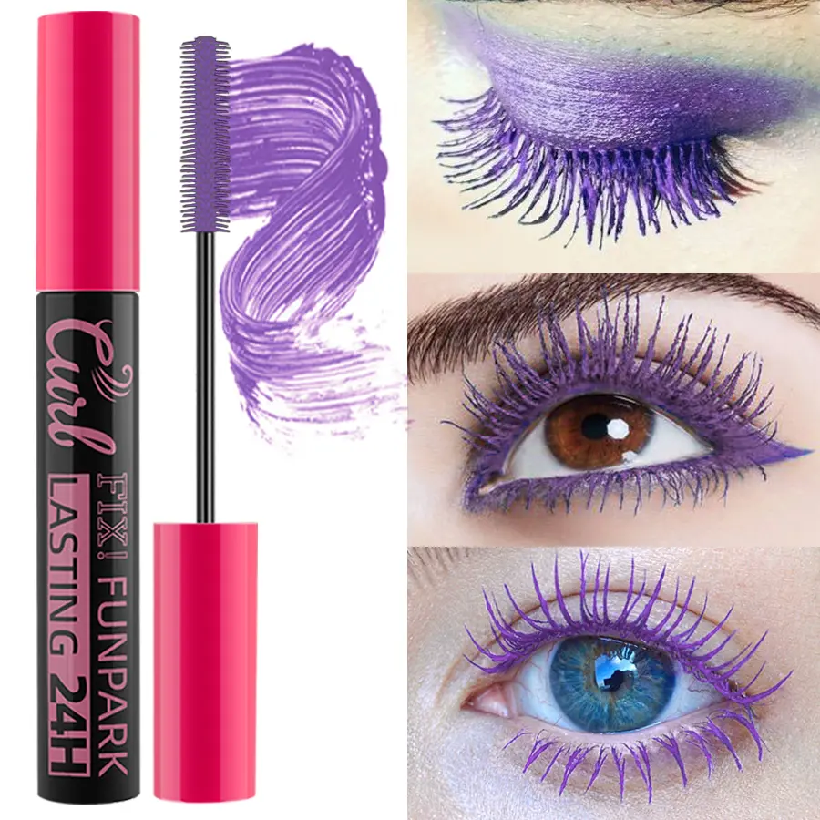 9 Color Mascara Thick Curl Waterproof  Natural Eyelash  Long Lasting Blue White Green Pink Black Eye Makeup Korean cosmetics