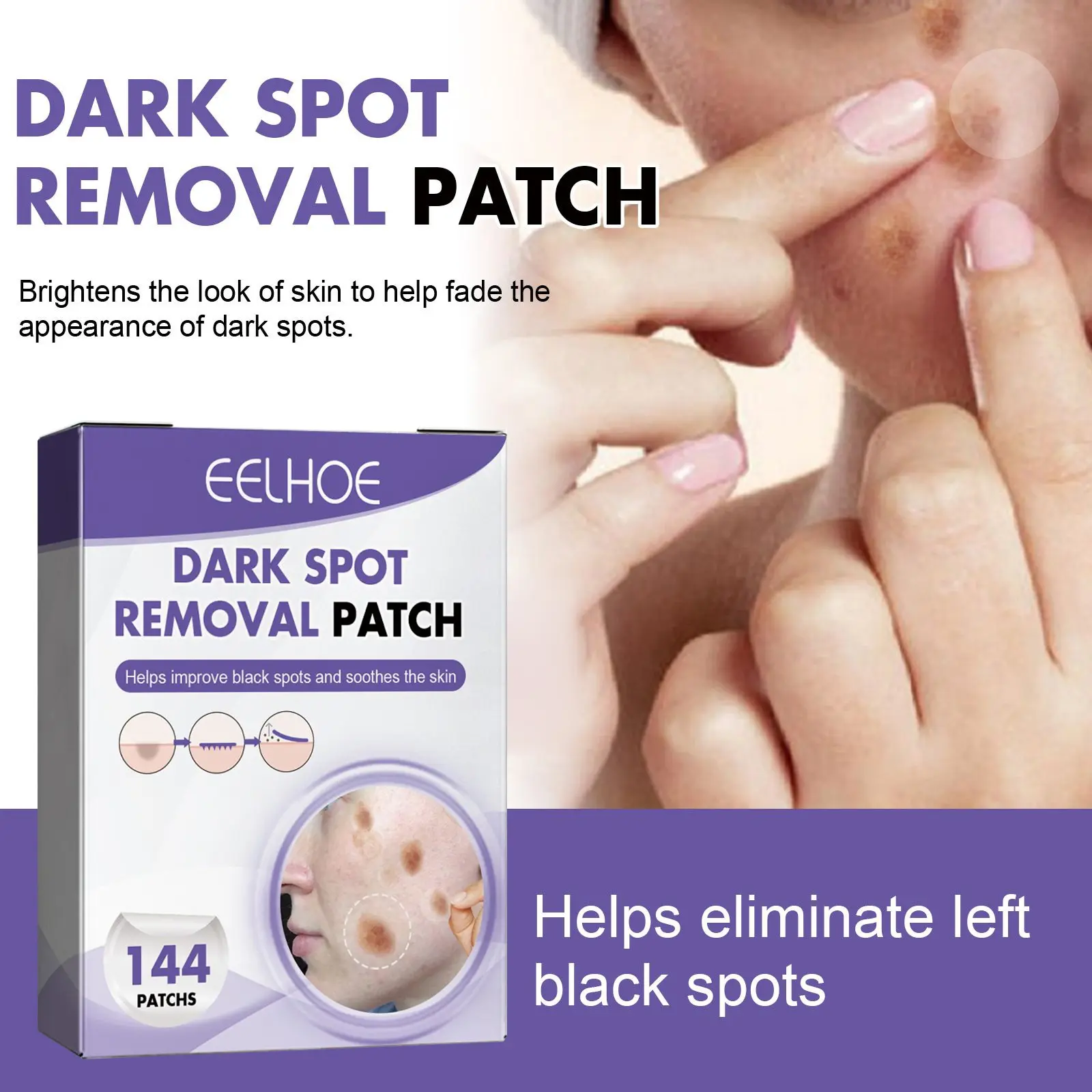 Dark S-pot Removal Patch Freckles Blackhead Remover Shrink Pores Cleansing Lightening Melanin Pigment Cover Marks Pimple Patch