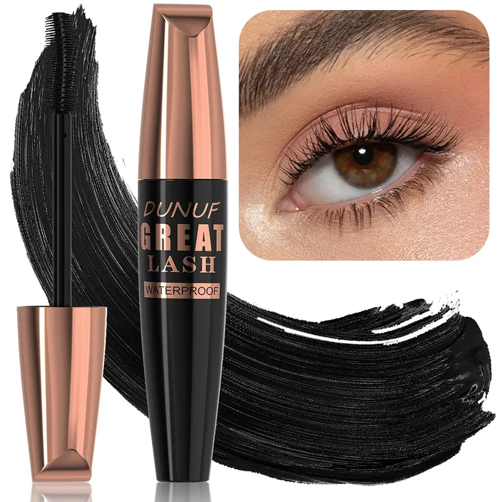DUNUF 24HR Waterproof Mascara Ultra-volumizing Lengthening & Curling  All-Day Curl Hold