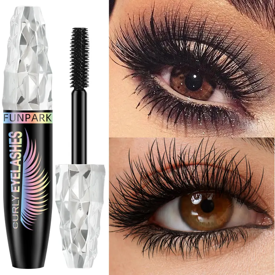 1pc Waterproof 4D Mascara Thick Long Smudge-proof Plump Curling Large Eye Makeup Black Lash Eyelash Extension for Women Cosmetic