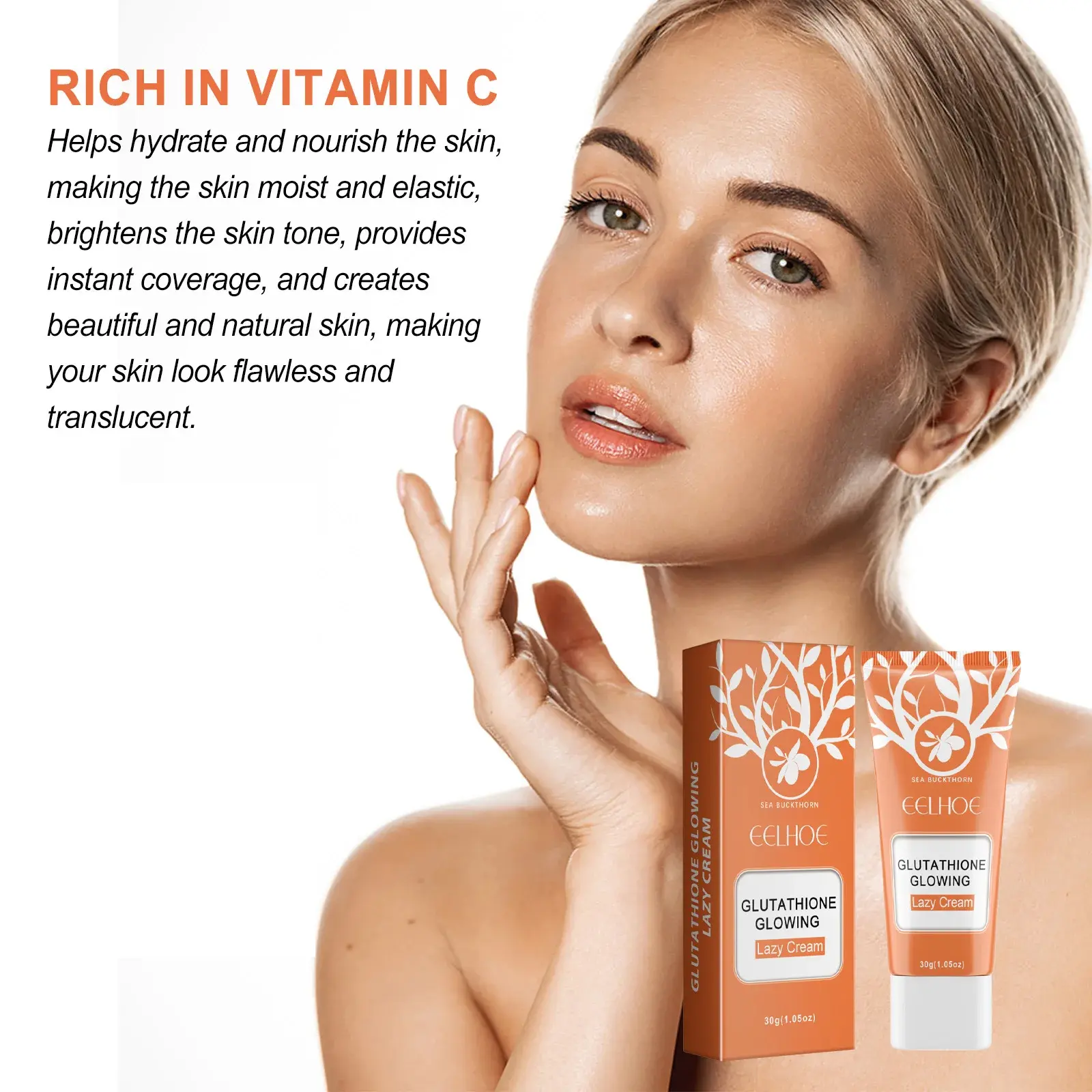 EELHOE Lazy Plain Cream Whitening Brighten Face Foundation for Natural Nude Makeup Waterproof Full Coverage Acne Scars Cosmetics