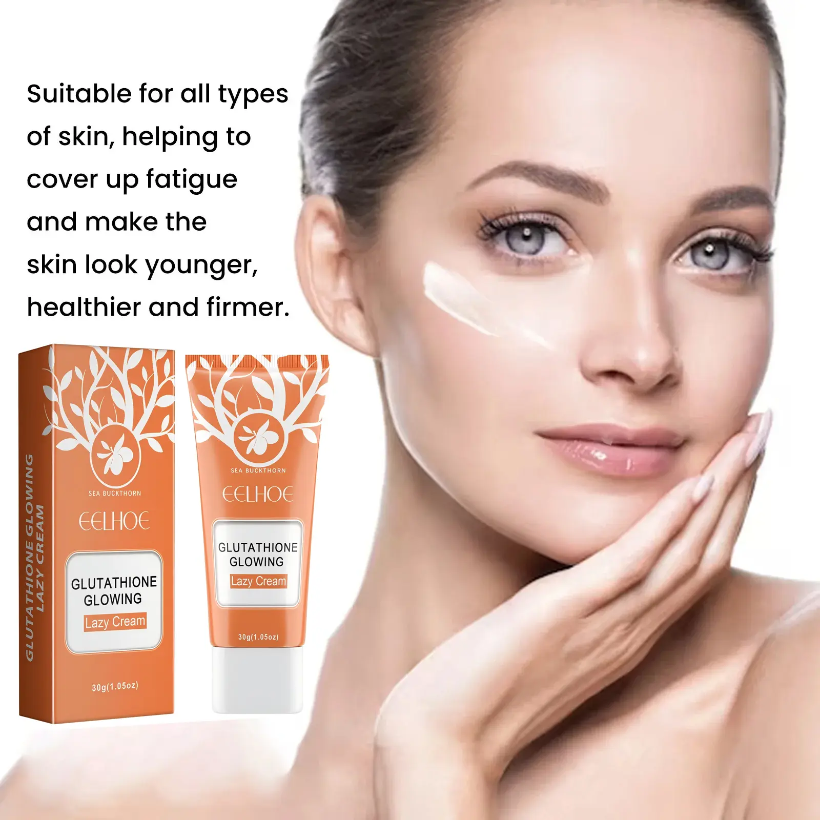 EELHOE Lazy Plain Cream Whitening Brighten Face Foundation for Natural Nude Makeup Waterproof Full Coverage Acne Scars Cosmetics