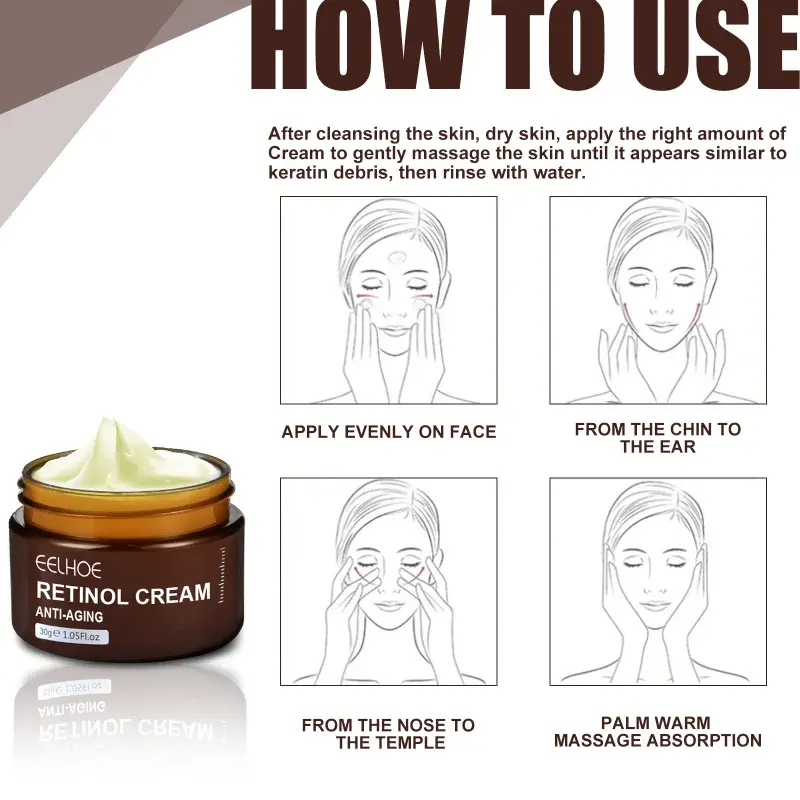 Anti Wrinkle Facial Cream Retinol Original Remove Wrinkles Lifting Firming Cream Reduce Fine Lines Brightening Skin Care